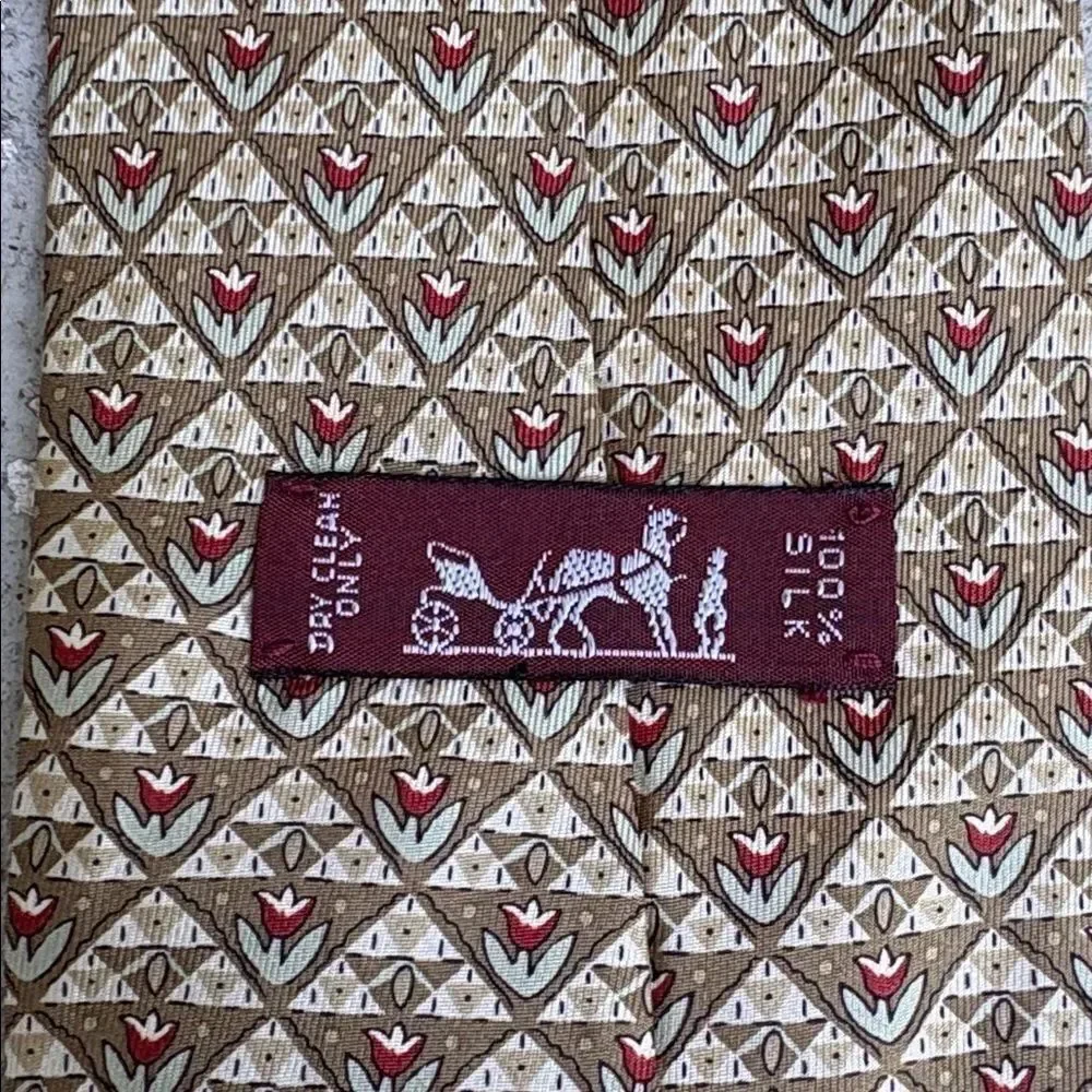 Hermes vintage silk tie